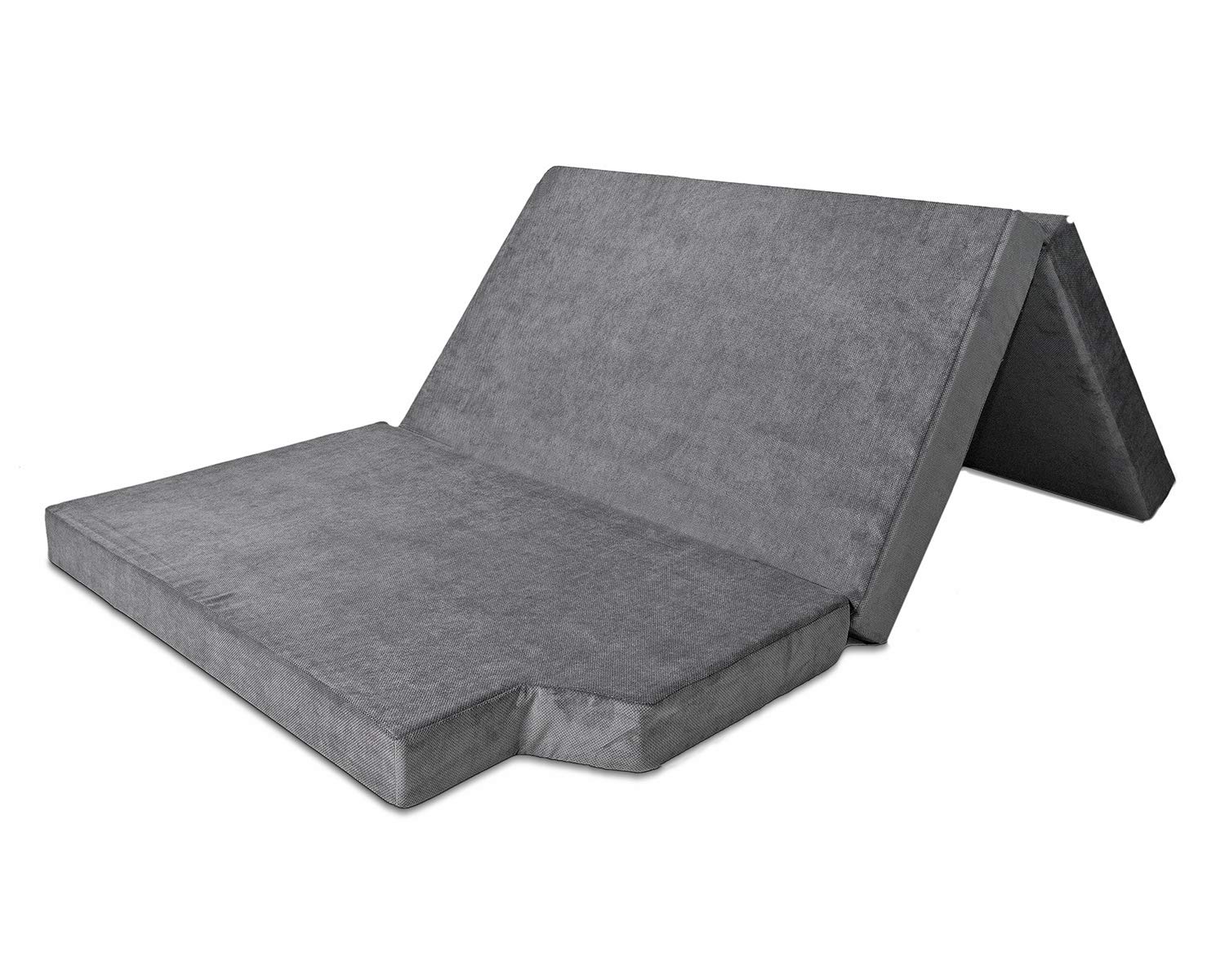 Colchón viscoelástico para VW T5/ T6 California, cama plegable Mayaadi-Home, colchón plegable plegable para el autobús, camping, cama de invitados, plegable, 200 x 115 x 10 cm, color gris oscuro