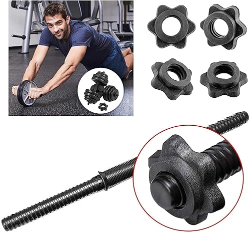 Miniatura 7 de Dumbbell Collars 1 inch Dumbbell Hex Nut Barbell Collar Clamps Weight Clips for Dumbbells,Spinlock Collars for 1 Inch Standard Barbells Bars Sports