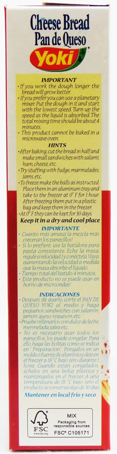 Cheese Bread Mix - Mistura para Pão de Queijo - Yoki - 8.80 oz (250g) - (Pack of 18) - GLUTEN-FREE