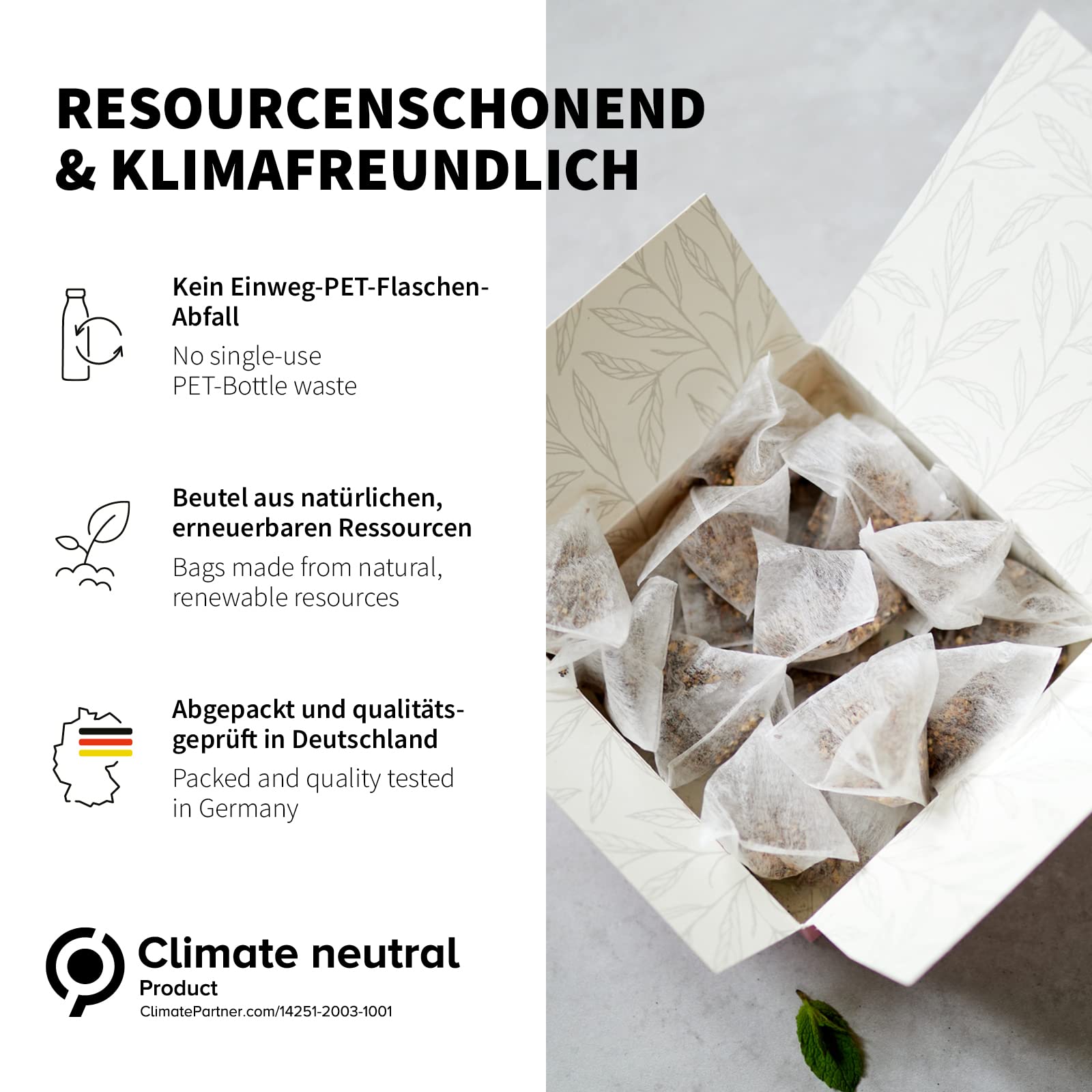 720°DGREE Eistee to go "InFuuzed" 2x 25 Beutel für mind. 25l + Thermo Trinkflasche 1200ml "noLimit" - Das Erfrischungsgetränk Ohne Zucker & Kalorien - Lecker leichte Alternative zu Eis Tee, Softdrinks