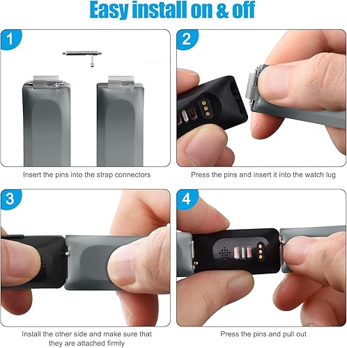 Miniatura 54 de Tobfit - Correas de reloj deportivas compatibles con Fitbit Inspire HR/Inspire/Ace 2 Fitness Tracker, para mujeres y hombres, pequeñas y grandes