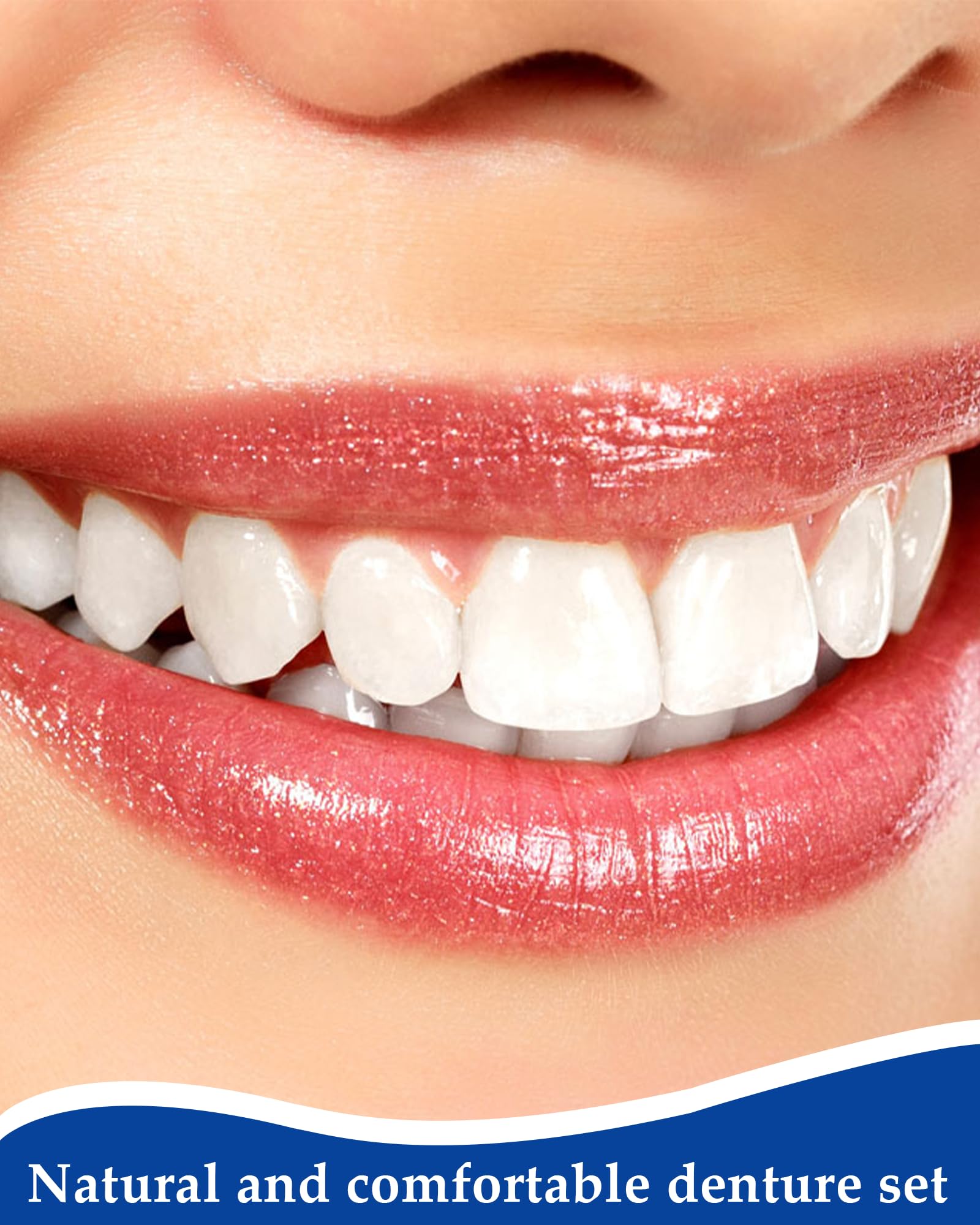 2 Paia Protesi Dentale Universale,Faccette Dentali,Faccette Denti Sorrisi Cosmetici,Denti Finti Da Applicare Da Soli Dentiera Finta Naturale Dentiera Provvisoria,Protesi Naturali Istantanee