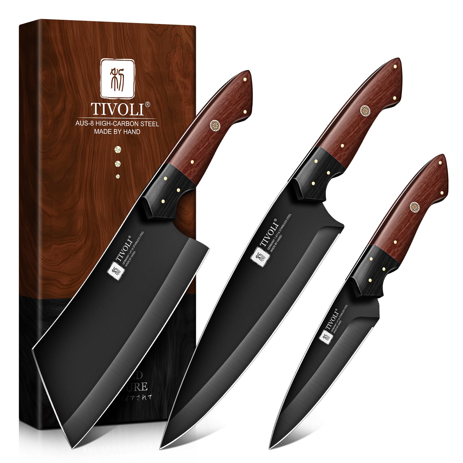 TIVOLI Kitchen Knife Set - 3 Piece Chef's Knife Set -1
