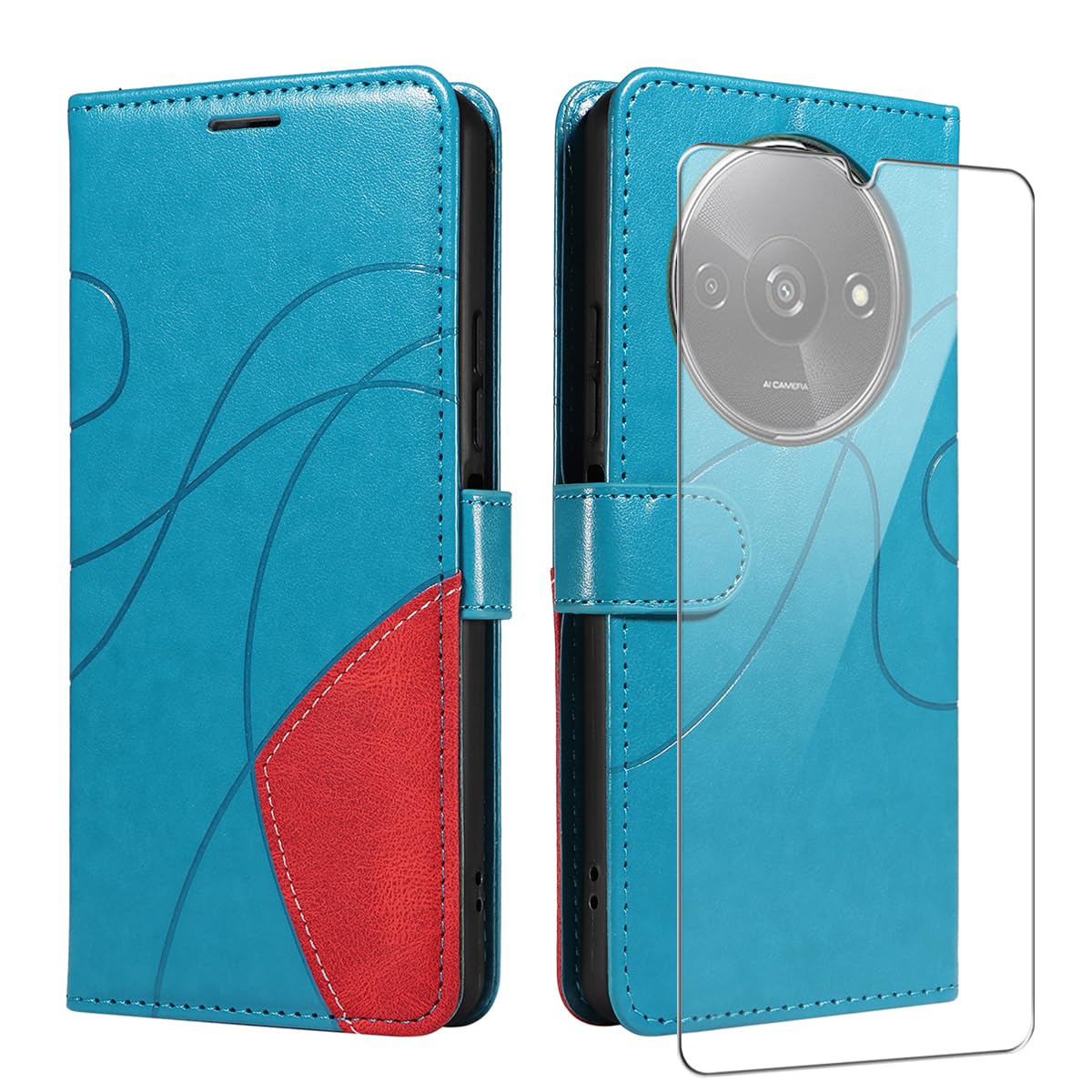 Housse Portefeuille Magnétique Pour Xiaomi Redmi A3 - Étui Cuir PU Avec Fentes Cartes