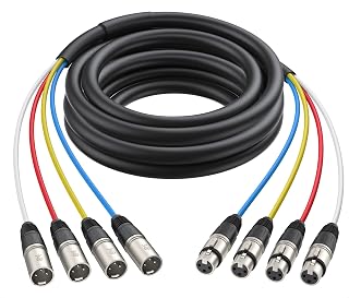 Cable Matters 4-Channel XLR Male to Female Snake Cable, 10ft