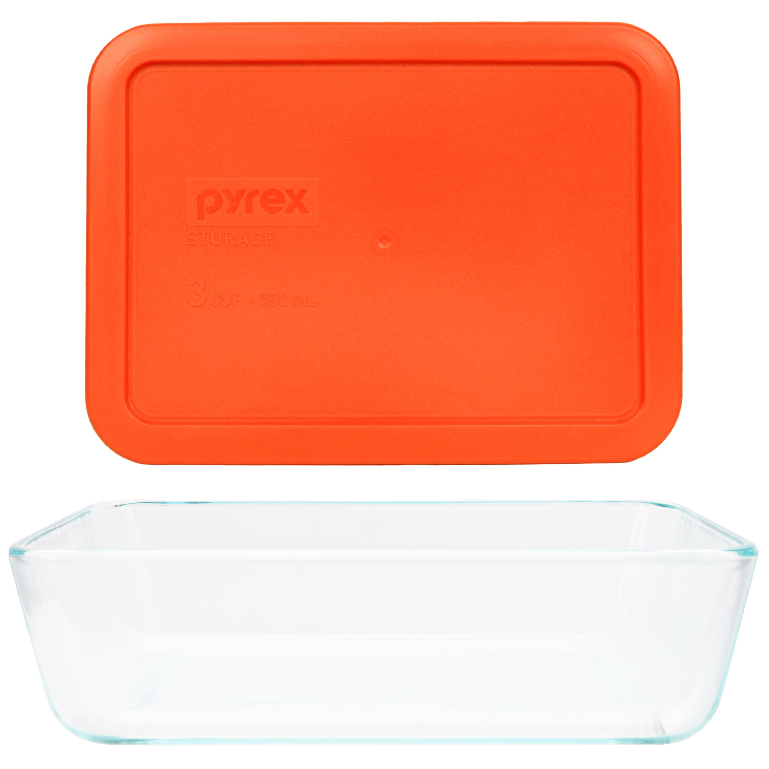 Amazon.com: Pyrex 7210 3-Cup Glass Container with 7210-PC 3-Cup