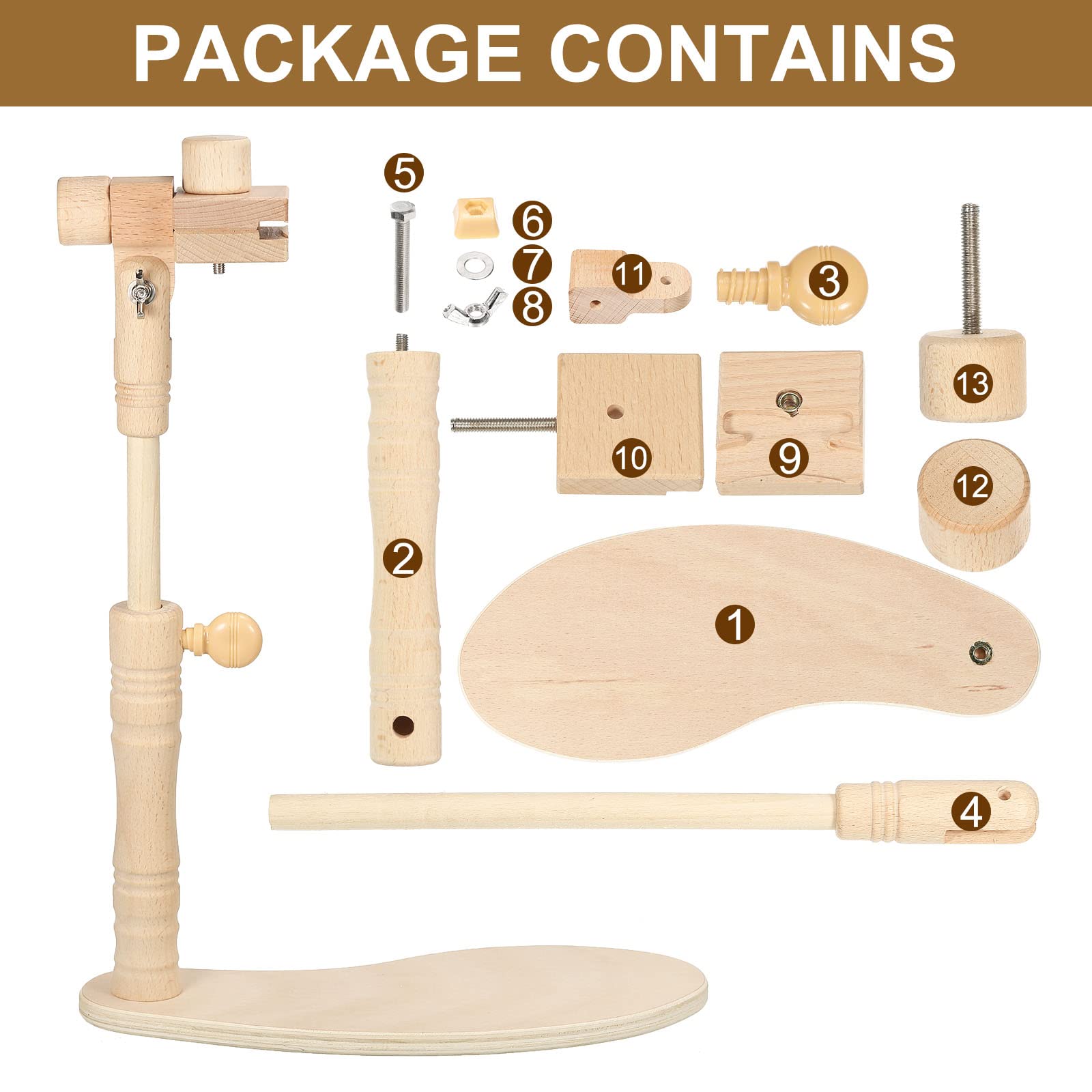 PATIKIL Set 4 Morsetti Regolabili Per Telaio Da Ricamo - Supporto A 360° Con Morsetto Da Tavolo - Apertura Fino A 40 Mm - Per Punto Croce