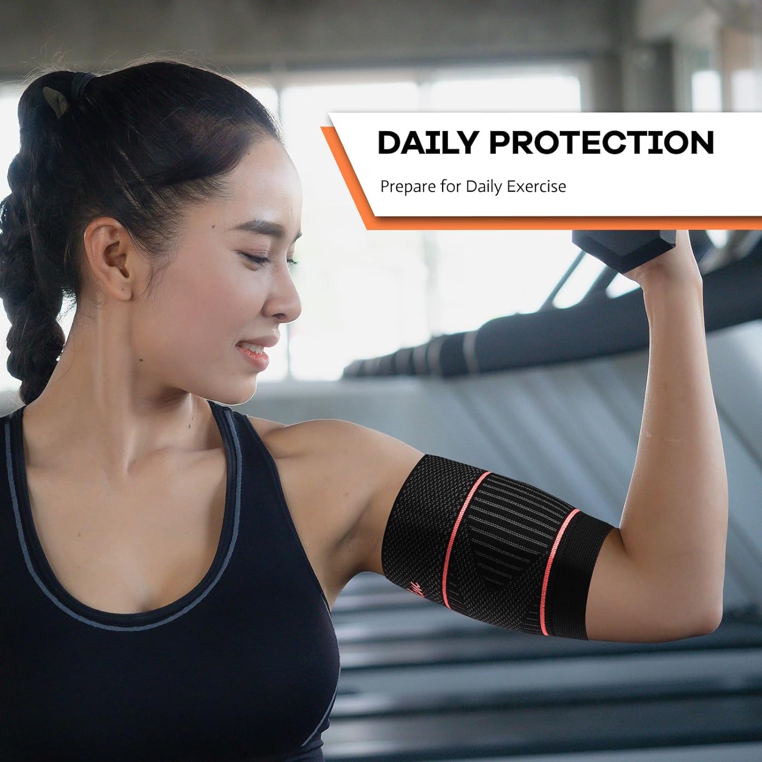 Bicep Tendonitis Brace for Pain Relief, Upper Arm Compression Sleeve for Men and Women, Bicep Compression Sleeve for Muscle Strain (Gray, Large) - Image 8