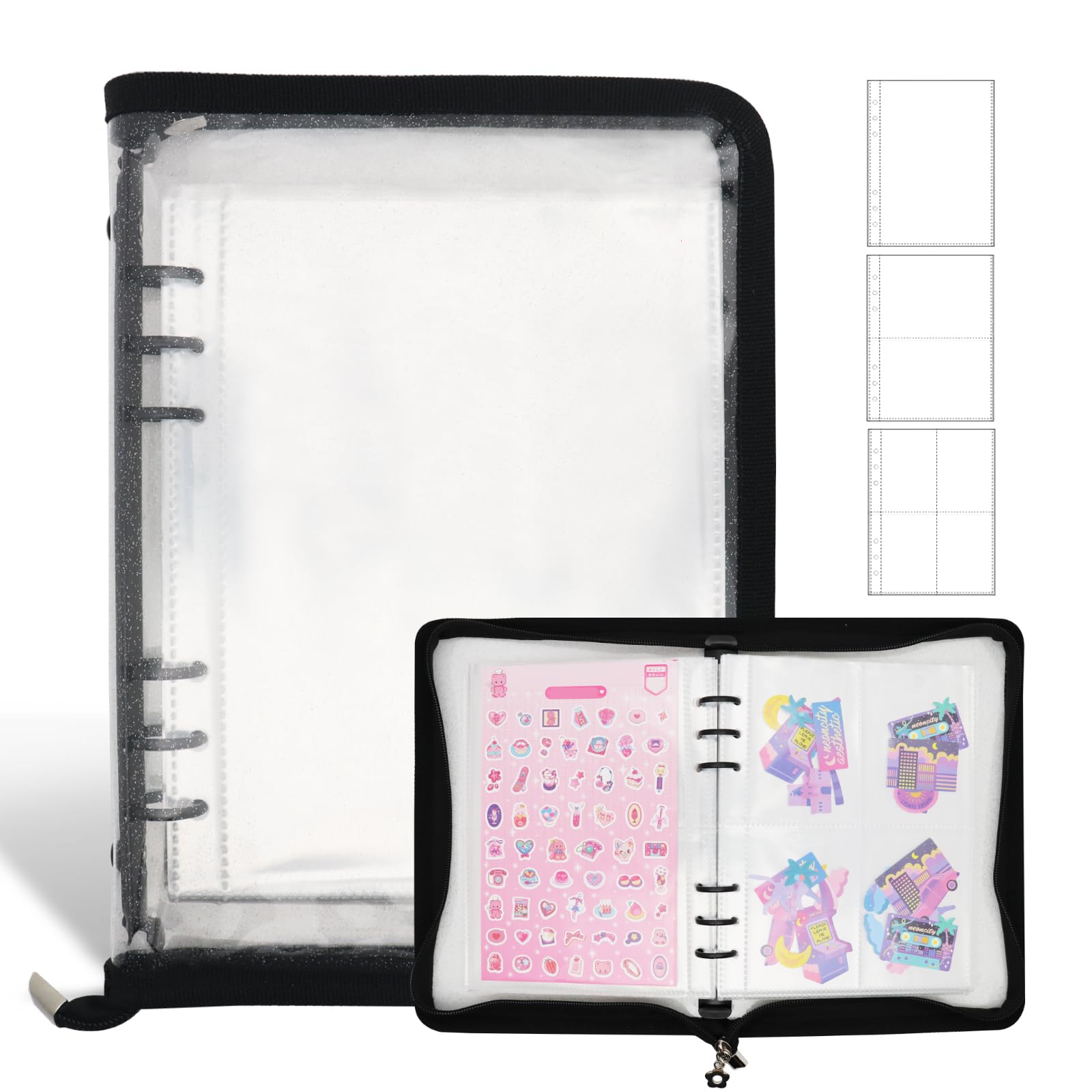 Amazon.com: Ruatu A5 Sticker Storage Organizer Binder Collecting