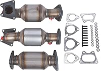 Vista 6 de Juego de convertidores catalíticos 1 y 2 LH RH de repuesto para Honda Pilot 3.5L 2005-2008 OE# 45106 45107 45108 16450 16451 16351