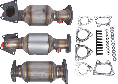 Miniatura 6 de Juego de convertidores catalíticos 1 y 2 LH RH Reemplazo para Honda Pilot 3.5L 2005-2008 OE# 45106 45107 45108 16450 16451 16351