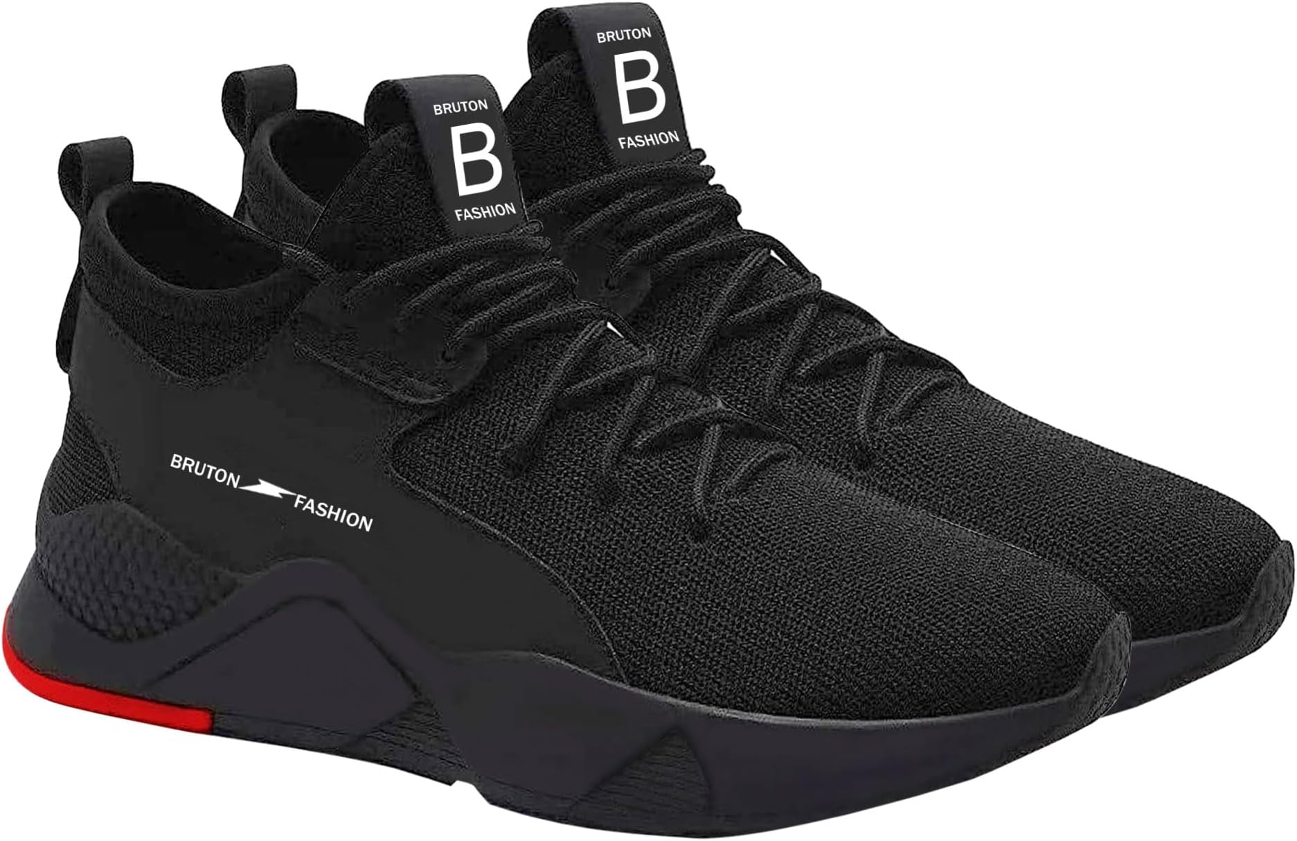 BRUTONMen's Sneaker | Walking Casual Shoes | Sports Running Shoes for Men Black