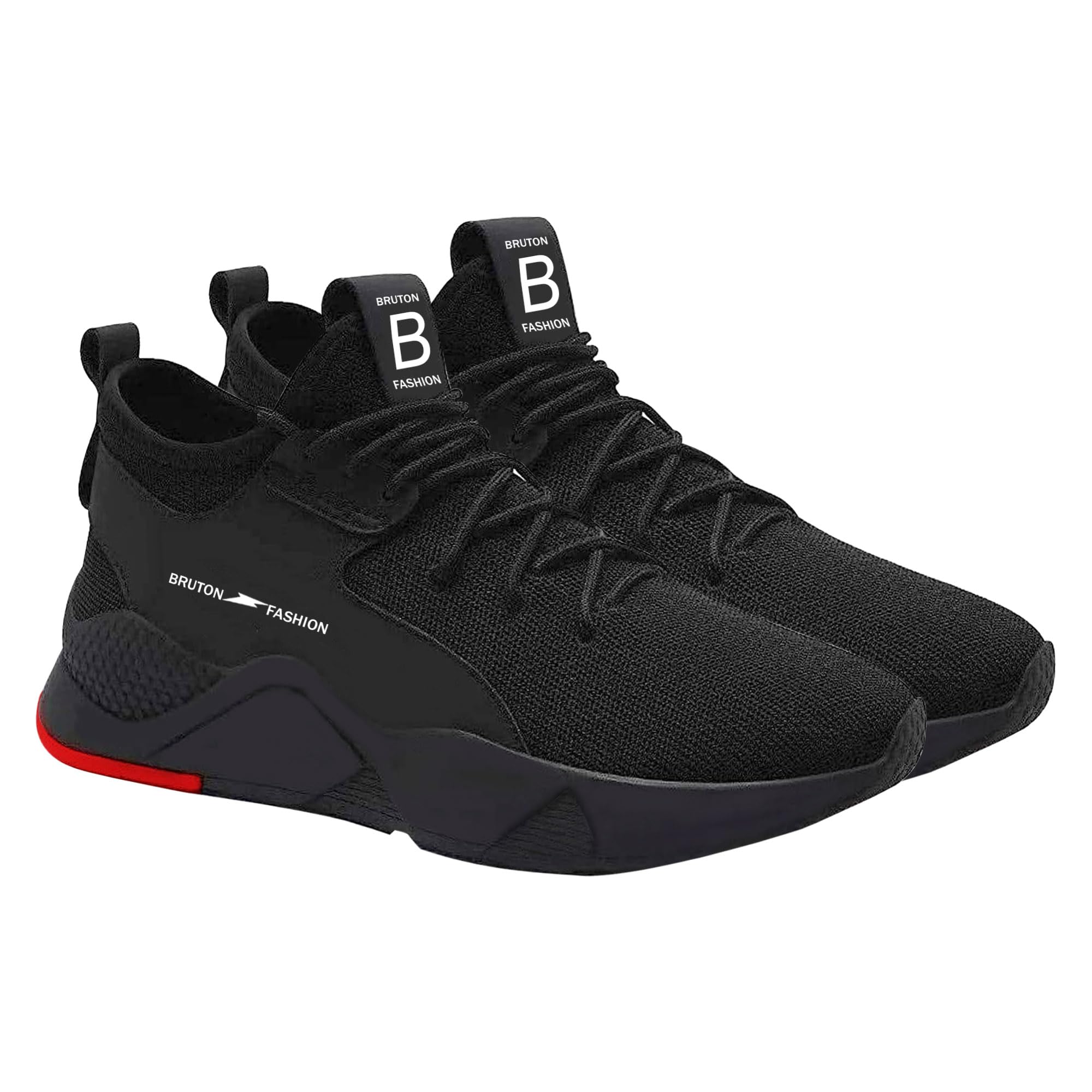 BRUTONMen's Sneaker | Walking Casual Shoes | Sports Running Shoes for Men Black