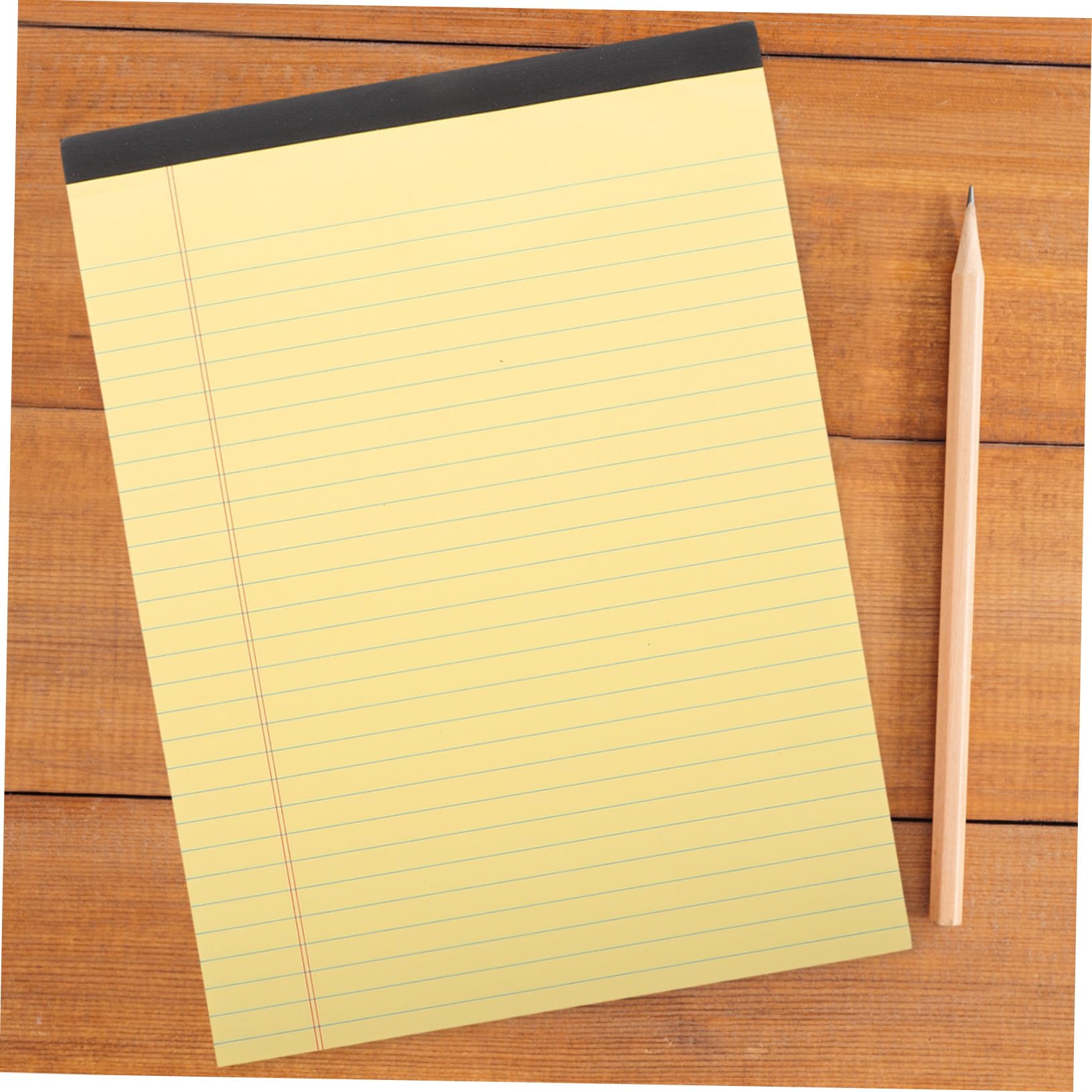 Blocco Note A4 Giallo 6 Pezzi con Layout a Sezioni e Righe | Carta in Pasta di Legno, per Registri di Lavoro e Uso Quotidiano, Formato 214x295mm