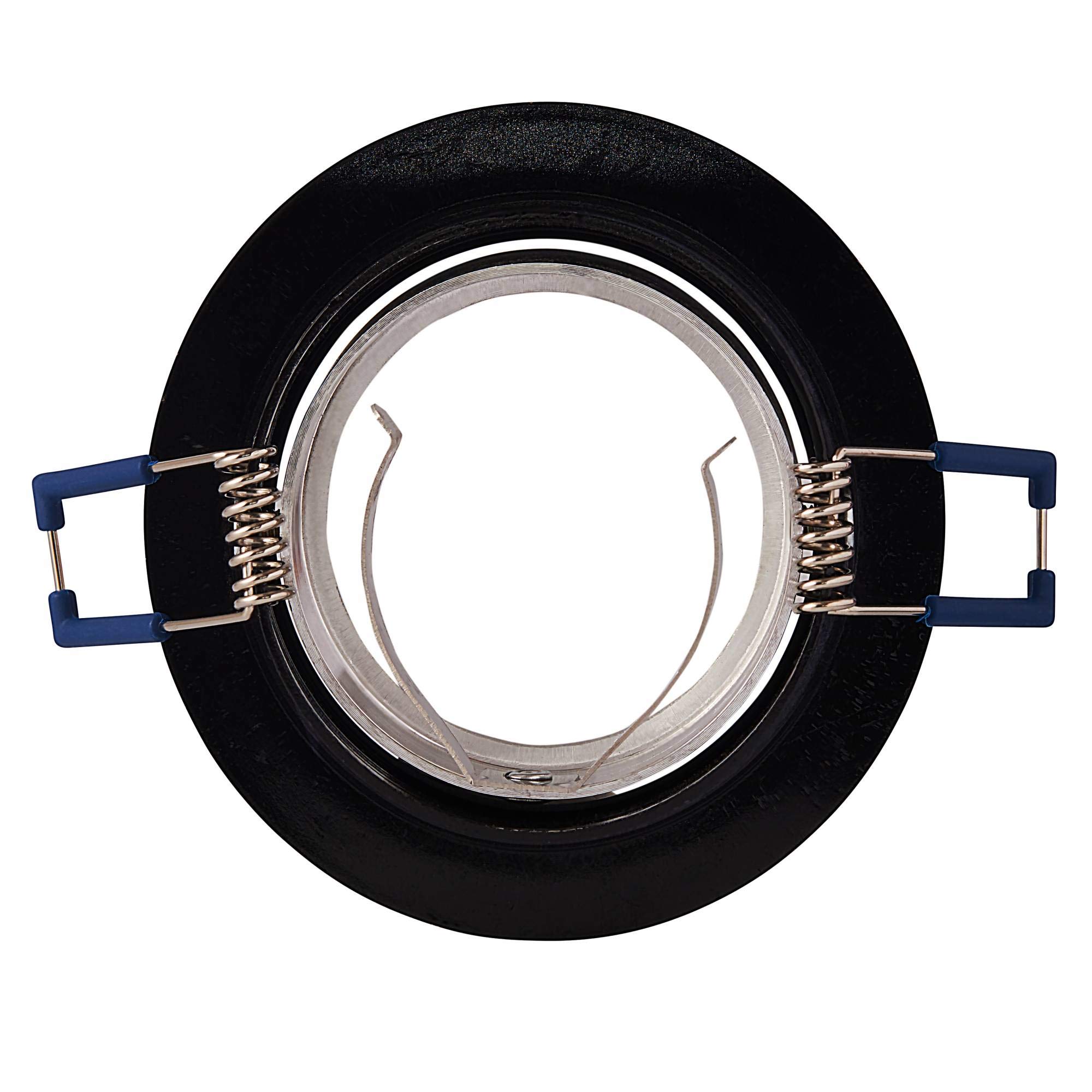 LED Einbaustrahler Schwarz – 3 Watt, Neutralweiß, Schwenkbar Bis 35°, GU10, Für 68 Mm Bohrloch