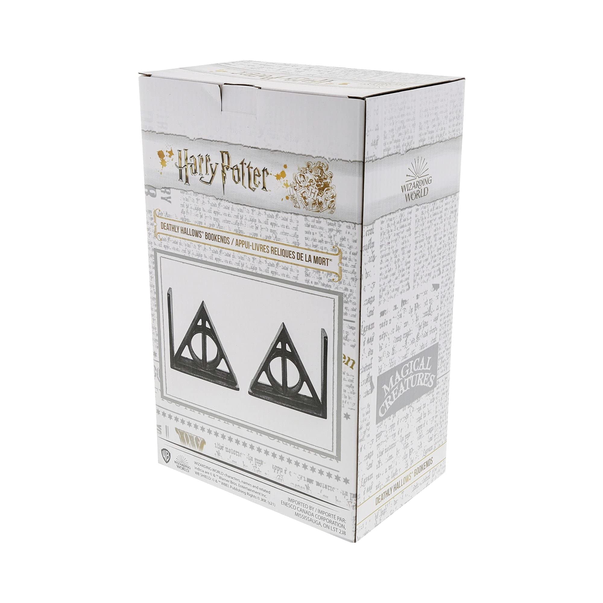 Wizarding World Of Harry Potter Deathly Hallows Bookends, Schwarz, 5.25 Inch