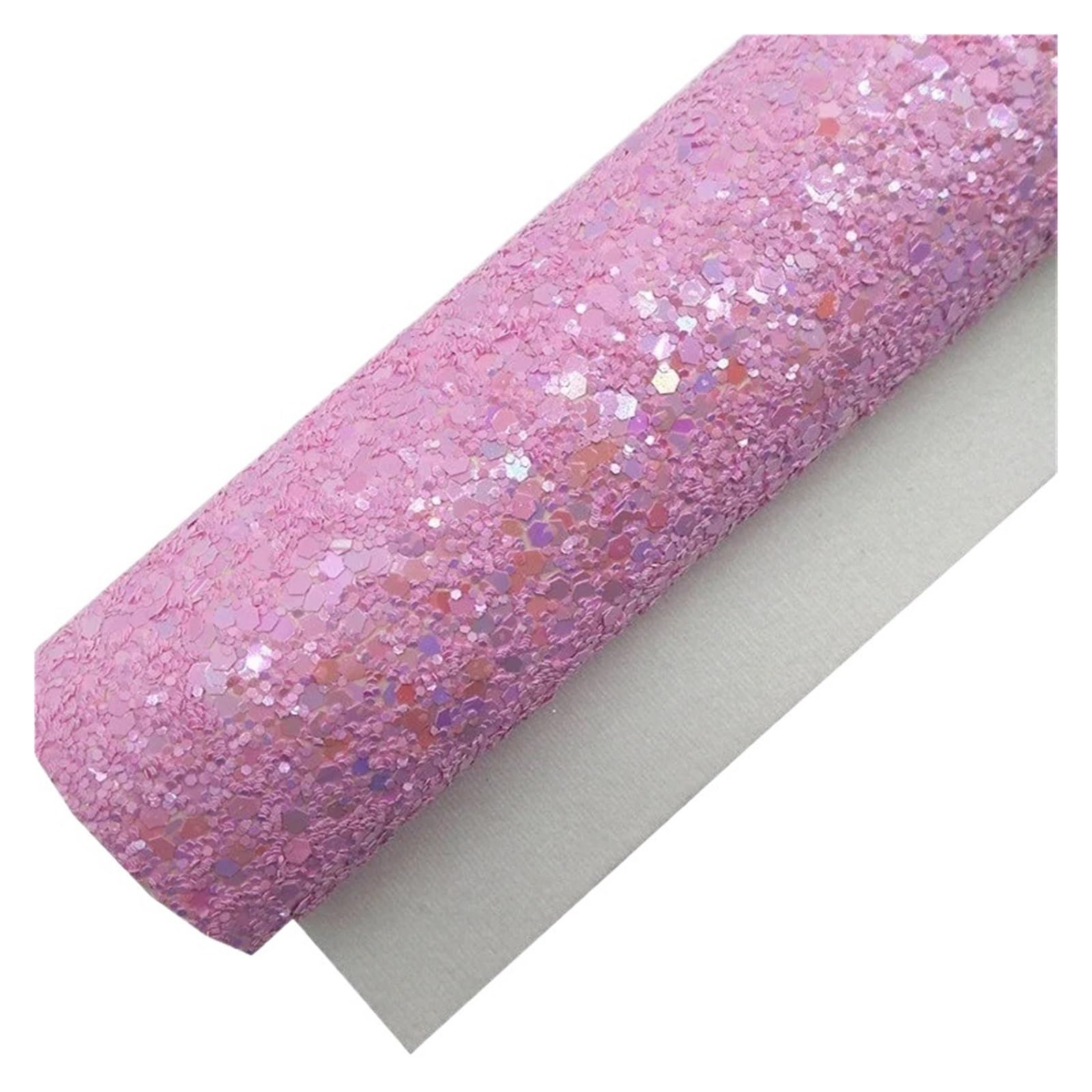 Tkanina ze sztucznej skóry z grubymi brokatowymi d Grube, brokatowe arkusze ze sztucznej skóry w mini rolkach na filcowy podkład z kokardkami(2-30X134CM)