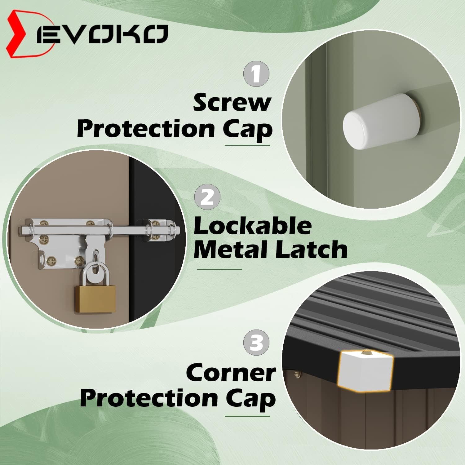 Devoko Outdoor Storage Shed 5 x 3 FT Lockable Metal Garden Shed Steel Anti-Corrosion Storage House with Single Lockable Door for Backyard Outdoor Patio (Brown) Devoko Outdoor Storage Shed 5 x 3 FT Lockable Metal Garden Shed Steel Anti-Corrosion Storage House with Single Lockable Door for Backyard Outdoor Patio (Brown)