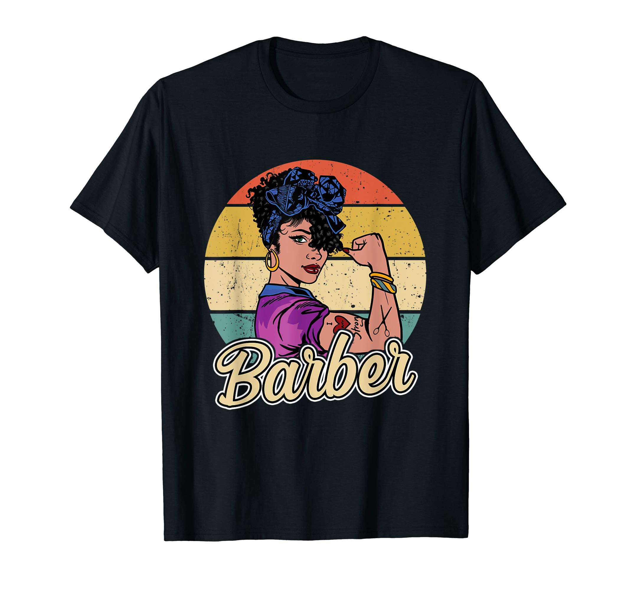 Barber CGBarber Girl Female Vintage Barber Gift Idea For Women Barber T-Shirt