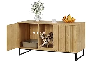 Fienveorn Cat Litter Box Enclosure TV Stand