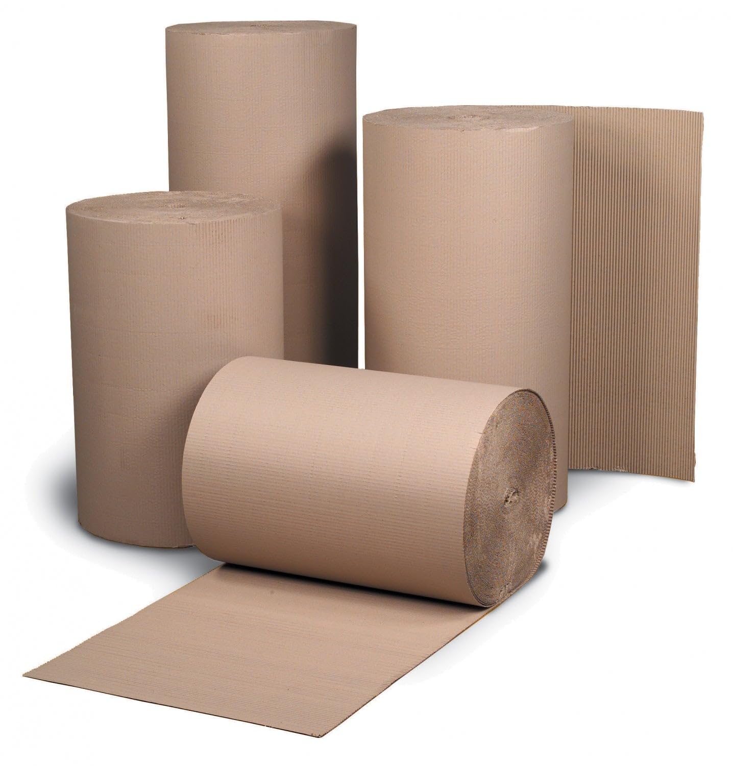 Wellpappe auf Rolle 200 cm x 70 m – 2-lagige C-Welle Polsterpappe braun für Möbel, Platten und Großformate