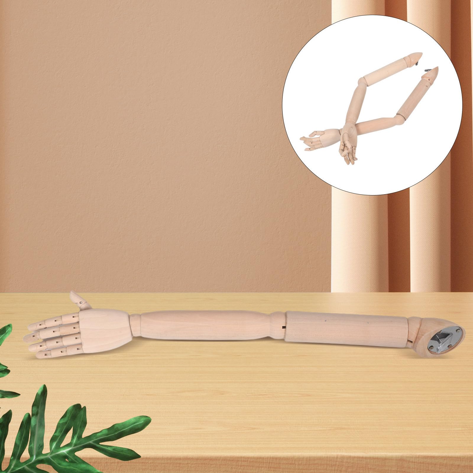 Realistischer Holzarm mit Flexiblen Gelenken aus Robustem Holz und Metall Bewegliches Handmodell für Bekleidungsdisplay und Zeichenpraxis