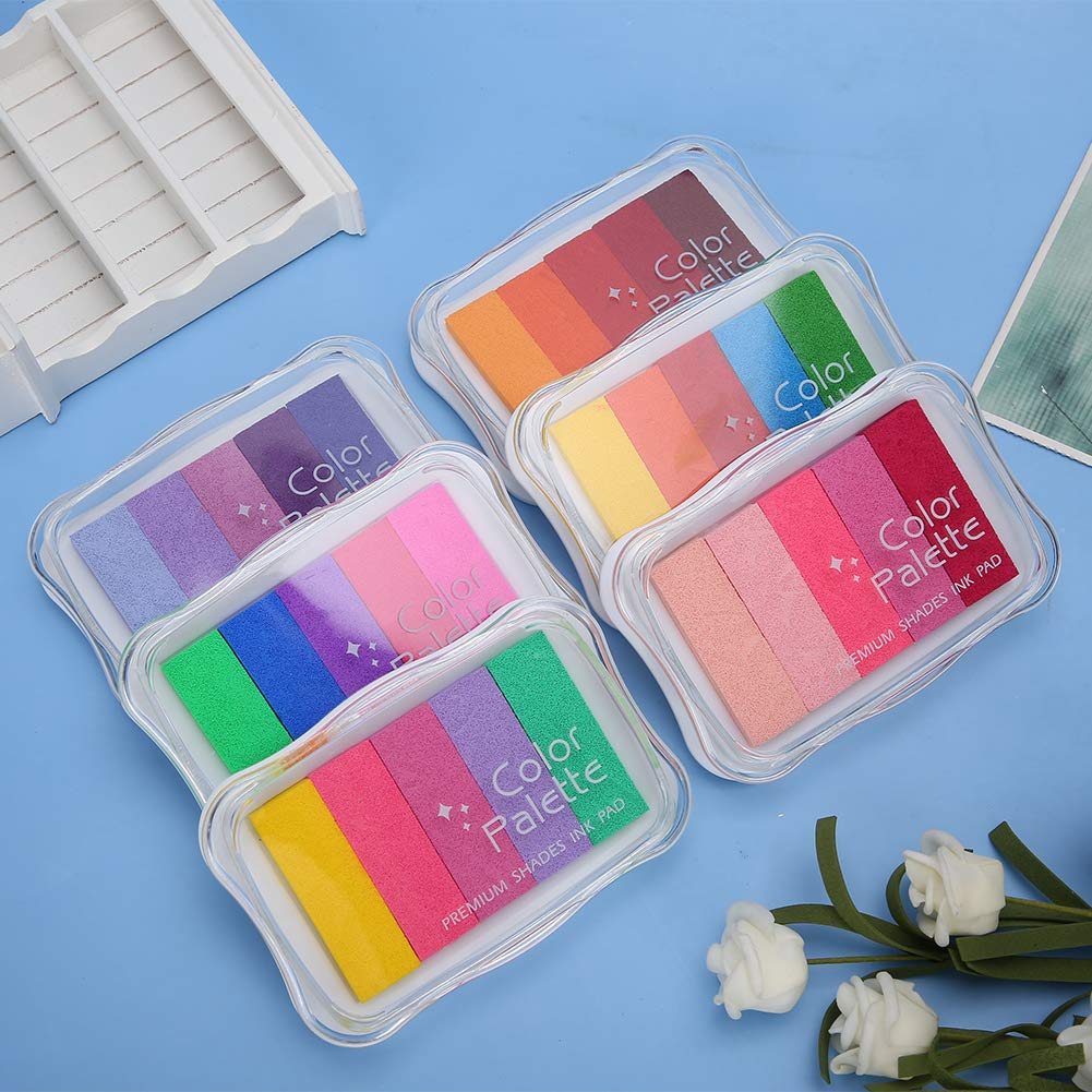 Almohadillas De Tinta Para Sellos Artesanales, Almohadillas De Tinta Lavables De Color DIY, Almohadilla Para Sello De Impresión A Mano No Tóxica Para Sellos De Goma, Papel, álbumes De Recortes, Tela D