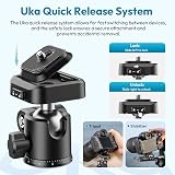 ULANZI TT53 71inch Camera Tripod, Travel Tripods for Camera with 360° Panoramic Ball Head and Uka Quick Release Plate, Lightweight Tripod with Removable Center Column for All DSLR, Loading Up to 18lbs - 3