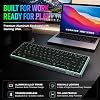 Teclado mecánico inalámbrico de perfil bajo Air75, marco de aluminio 75%, intercambiable en caliente, teclas PBT, retroiluminación RGB, Bluetooth/2.4GHz/USB-C, teclado gamer con software para Mac y Windows (negro) 3