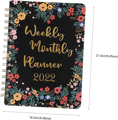 Miniatura 8 de Ciieeo 6 Pcs 2022 2022 Agenda Daily Planner 2022 Pocket Planner New Year Planner Monthly Management Planner Financial Planner Office Calendar Note