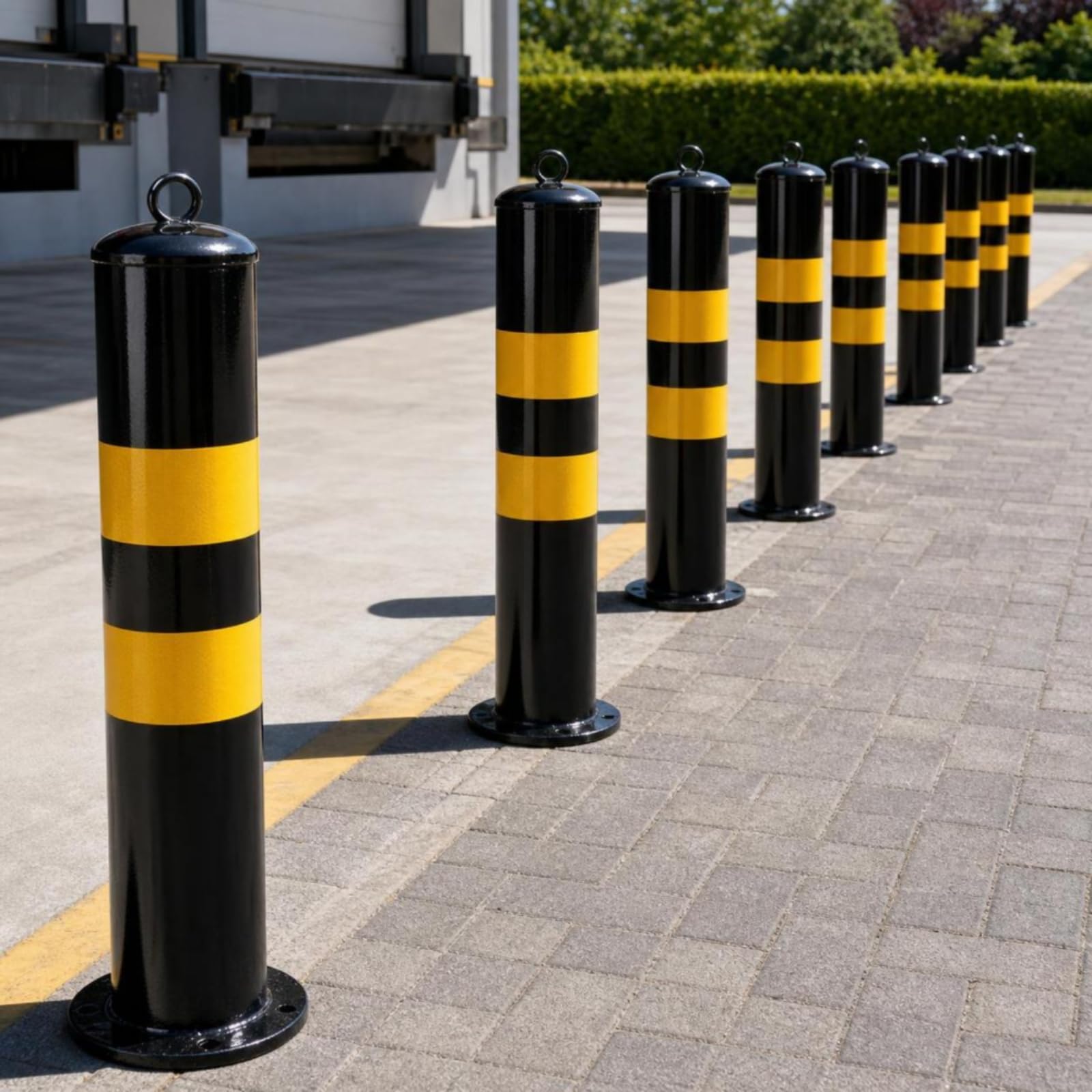 Borne Sécurité Autoportante Sécurisé, Modèle Fixe Renforcé, Acier, Hauteur 50 Cm, Épaisseur 0,8 Mm, avec Vis, 50 Cm