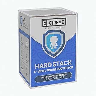 Lot de 4 coques de protection rigides pour figurines Funko Pop de 10,2 cm - Boîte de présentation rigide en PET de 2 mm - Transparente, résistante à la poussière, aux UV, empilable, résistante aux