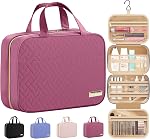 HOTOR Sac de toilette de voyage - Sac de toilette avec crochet pour femmes & Hommes, Maquillage Sac / Gros Comparatif, Imperméable pour les accessoires de voyage, Essentiels de Voyage, Petit, Noir