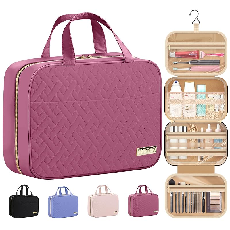 Necessaire suspensa de viagem HOTOR Rosewood-Pink