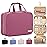 HOTOR Travel Toiletry Bag - Hanging Toiletry Bag for Women & Men, Makeup Bag/Big Comparment, Waterproof for Travel Accessories, Travel Essentials, Medium, Rosewood-Pink