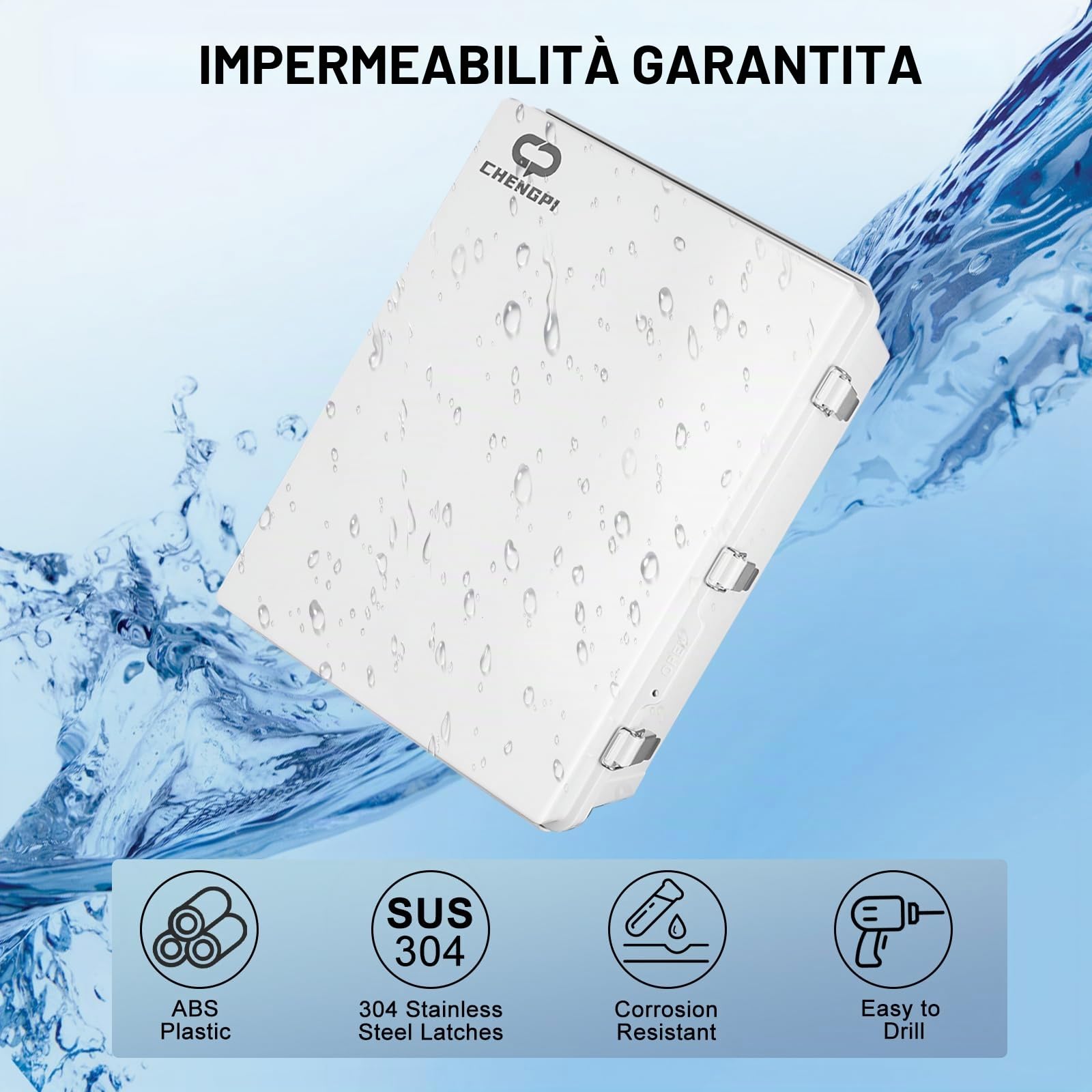 Scatola Elettrica da Esterno,Armadio Elettrico Da Esterno,IP66 Scatola Derivazione Esterna Da Parete, Alloggiamento in Plastica ABS, Cassetta per Contatore Elettrico 500×600×220MM