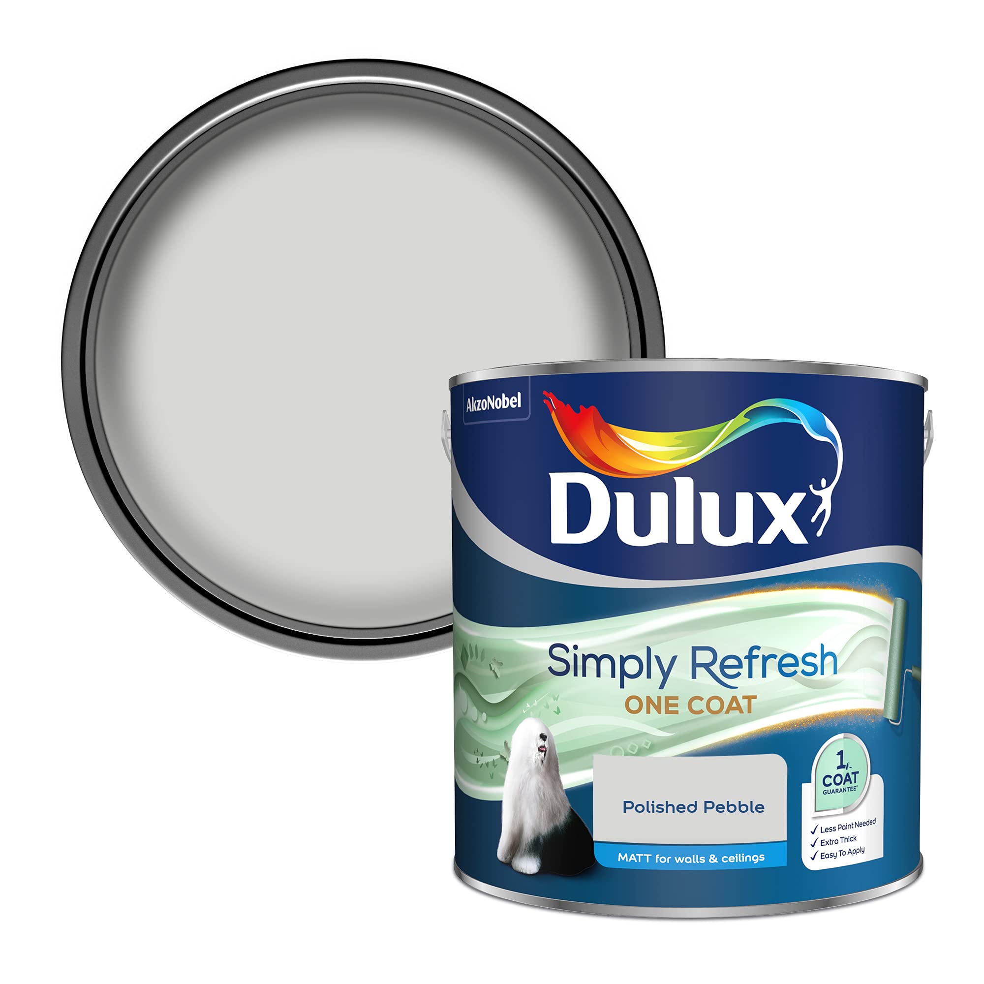 Dulux Cool Neutral Simply Refresh One Coat Matt Polished Pebble, 2.5L