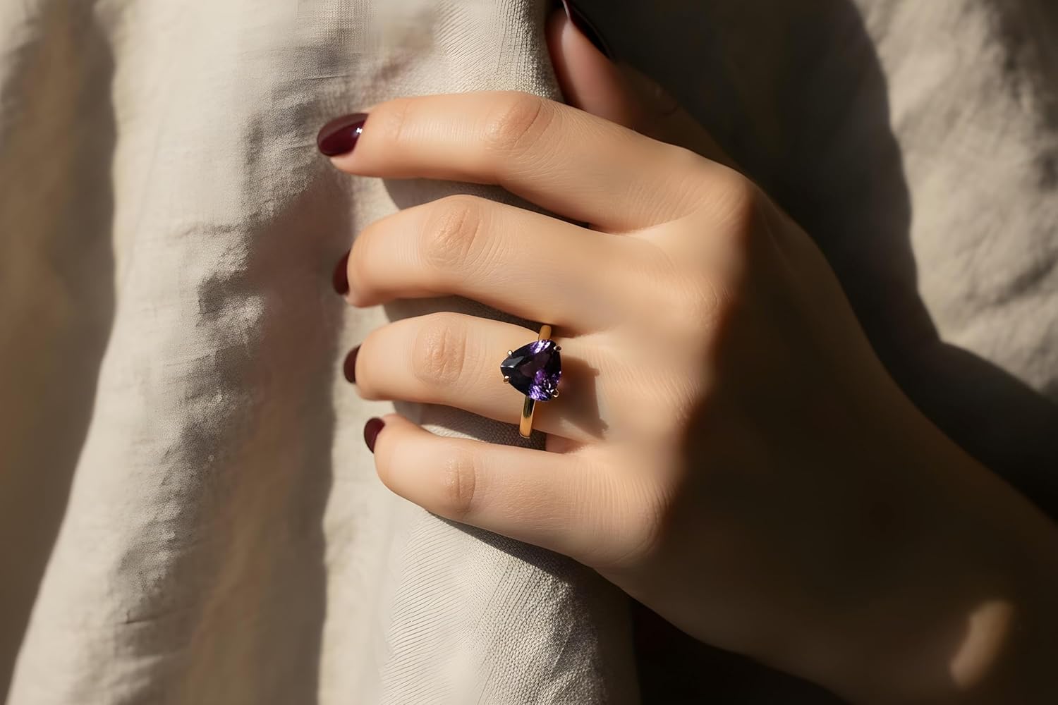Sophisticated Amethyst Ring - Elegant Sterling Silver Rings for Women - Handmade Purple Ring - 925 Engagement Rings for Women, Birthstone Rings - Box Included
