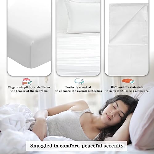Miniatura 3 de imysea Juego de sábanas de 4 piezas de microfibra cepillada extra suave de lujo de 1800 hilos con bolsillos profundos