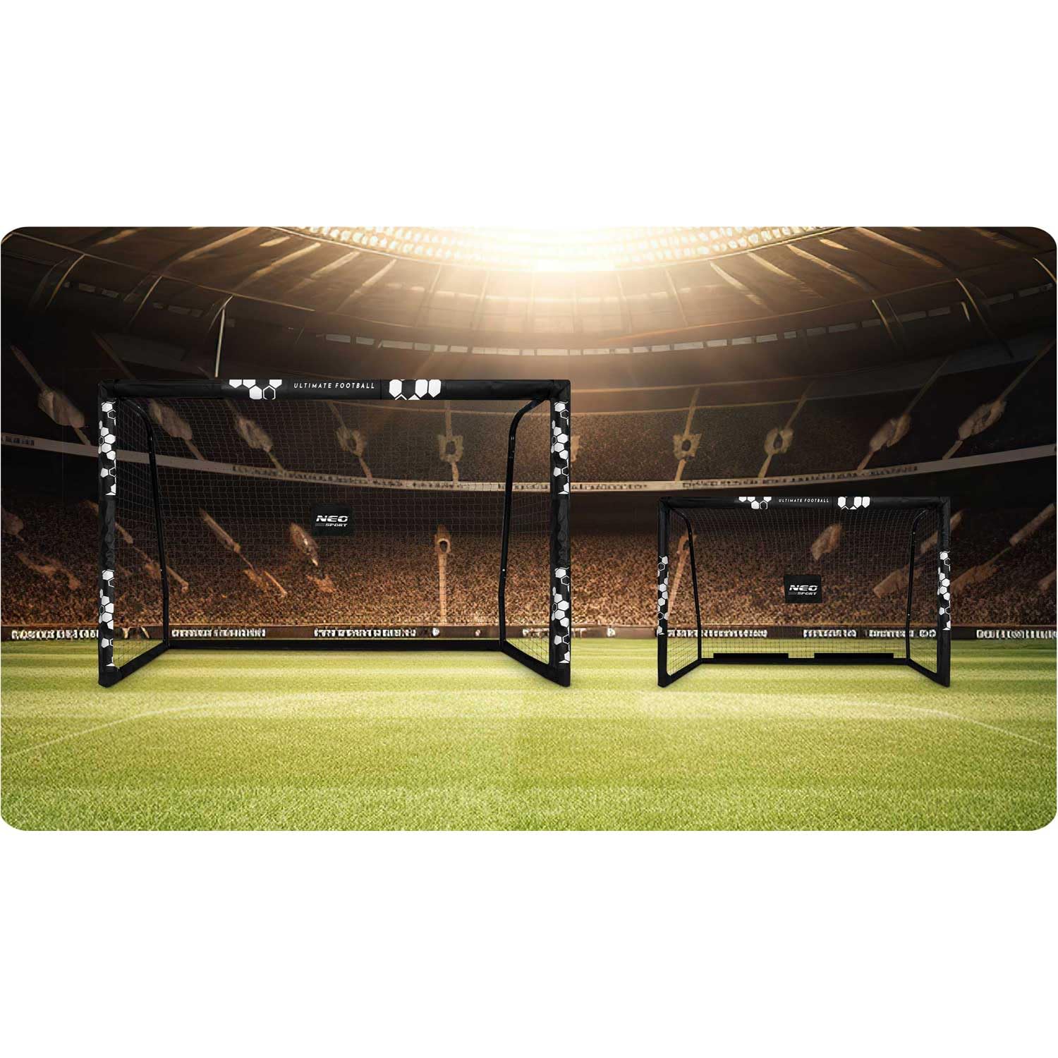 Neo-Sport Bramka Do Piłki Nożnej Dla Dzieci i Dorosłych Z Pokrowcem Na Stelaż 300 x 200 x 120 cm