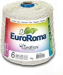 Euroroma 170.6.100, Barbante Cru 1, 0Kg 4/6 Fios Rolo, Multicolor
