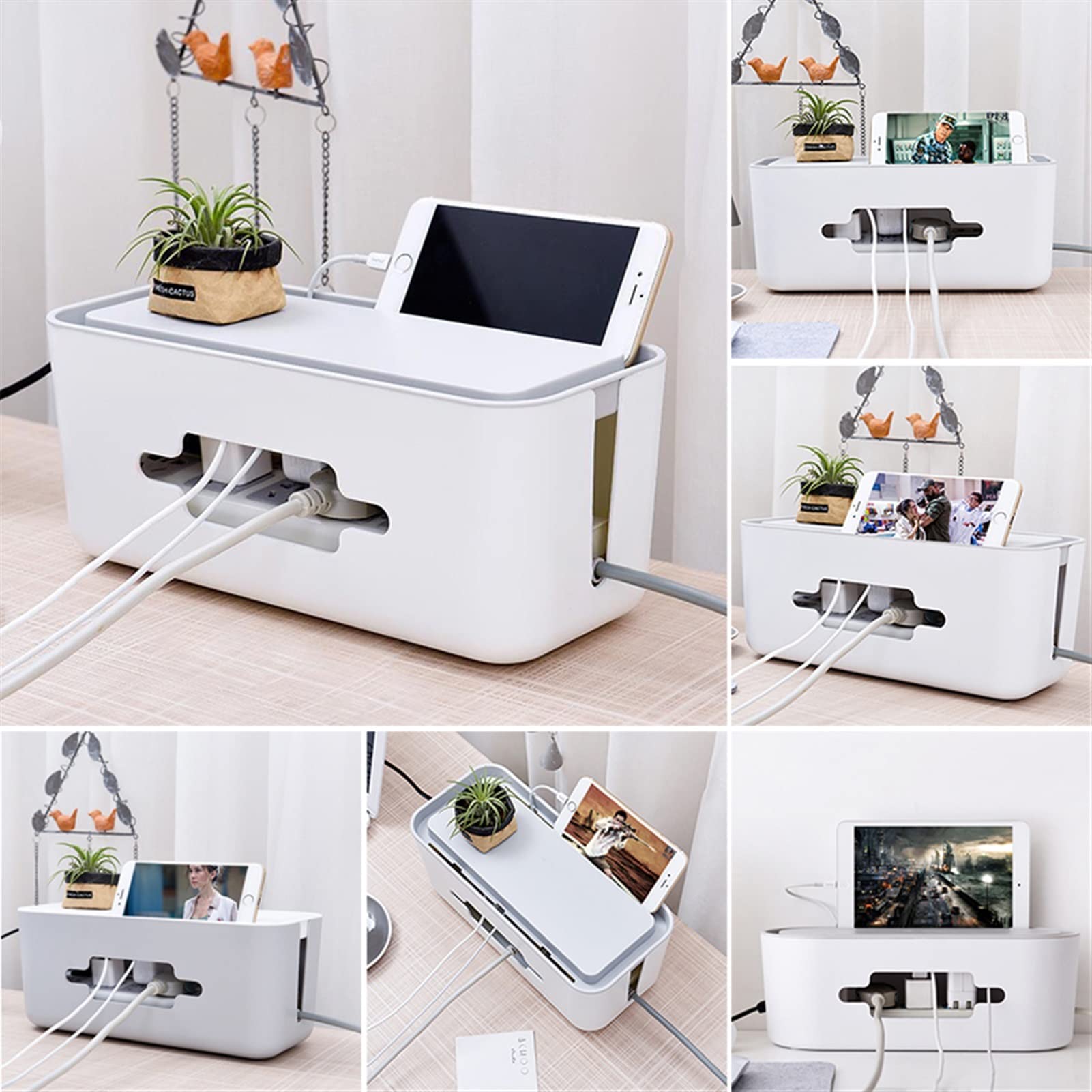Kabelmanagement-Box Steckdosenhalter Hohldrahtkabel Sicherheits-Aufbewahrungs-Organizer Display-Container Organizador Kabelaufbewahrungsbox