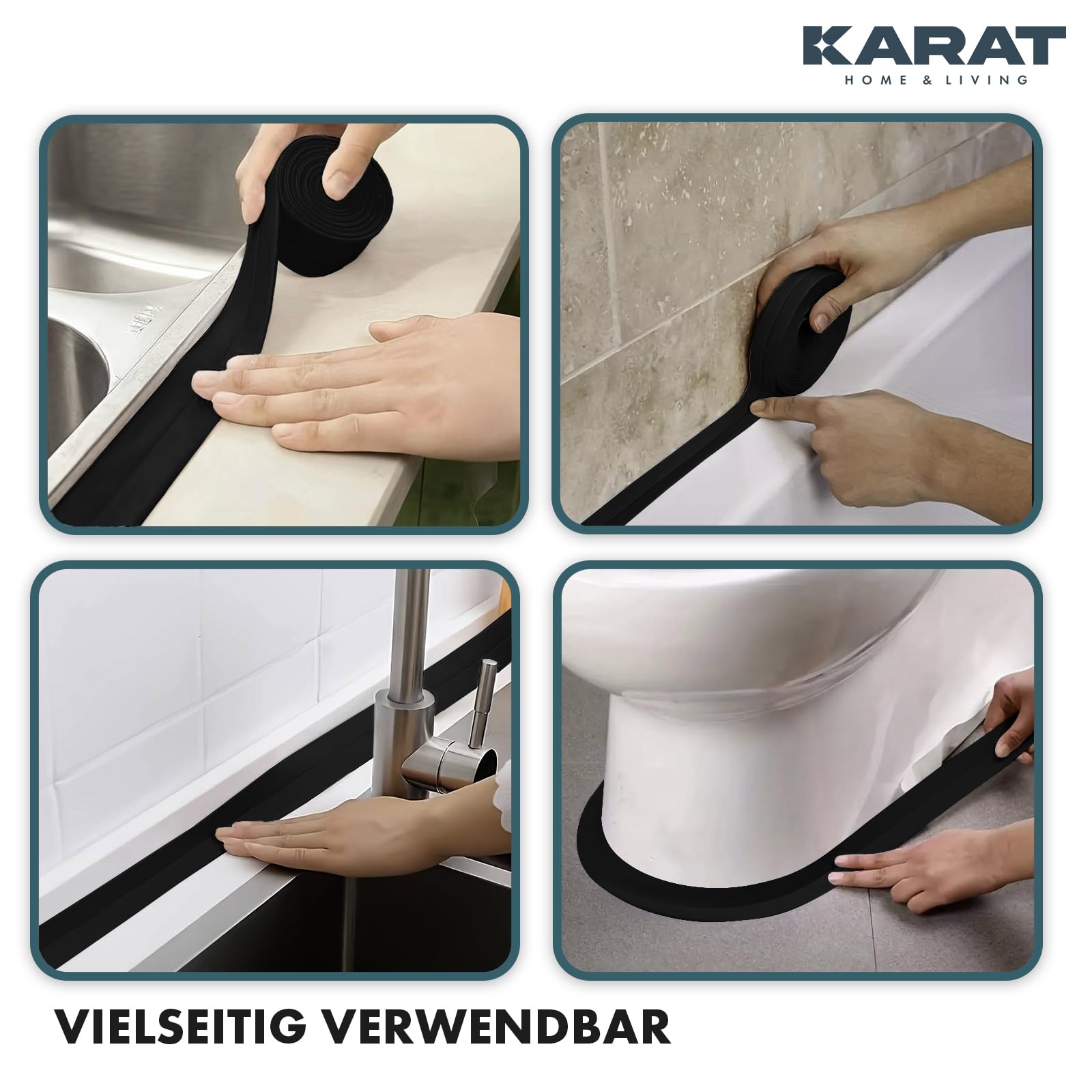 Plinthe Autocollante KARAT Oslo - Blanc - 50x15 Mm - Souple PVC Découpable - 15 Mètres