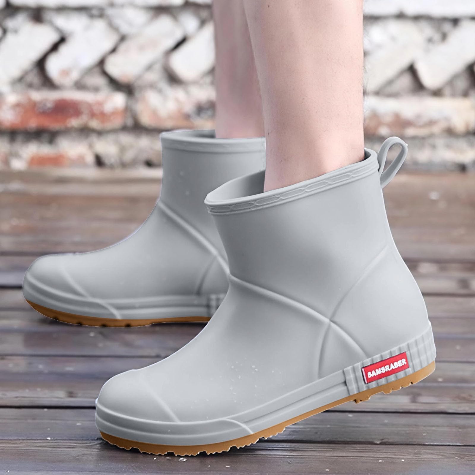 Botas de goma impermeables antideslizantes para mujer y hombre lluvia nieve jardín