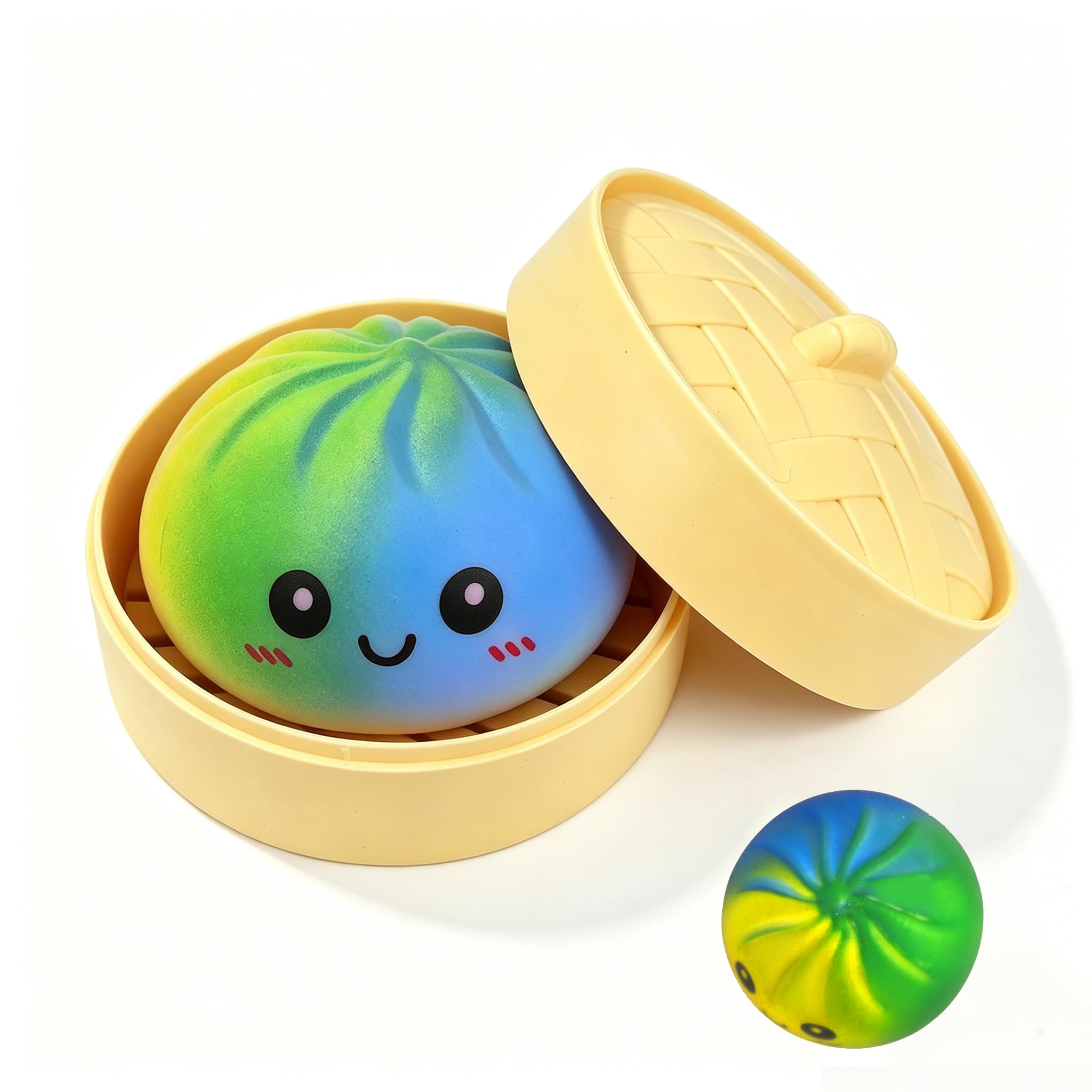Colorful Dumpling Squishies New Mystery Glitter Squishies Dumpling with Box Stress Relief Balls Sensory Toys Desk Squeeze Toys Gift — view 23