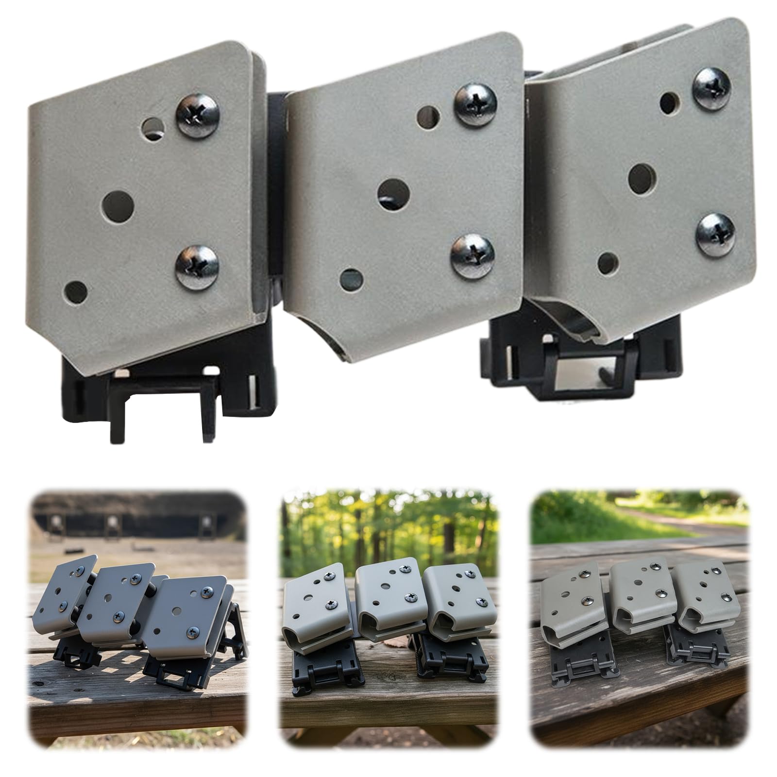 Jungle Leopard Bolsa magnética de competición Triple IPSC, Movimiento de Clase Abierta Utilizada for Cargador de Pistola de 9 mm