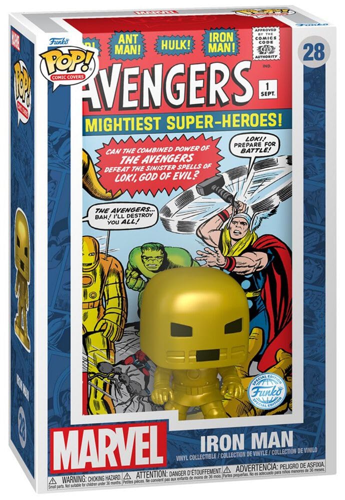 Funko Avengers Figura Vinilo Iron Man (Comic Cover) 28 Unisex Pop! Standard PVC