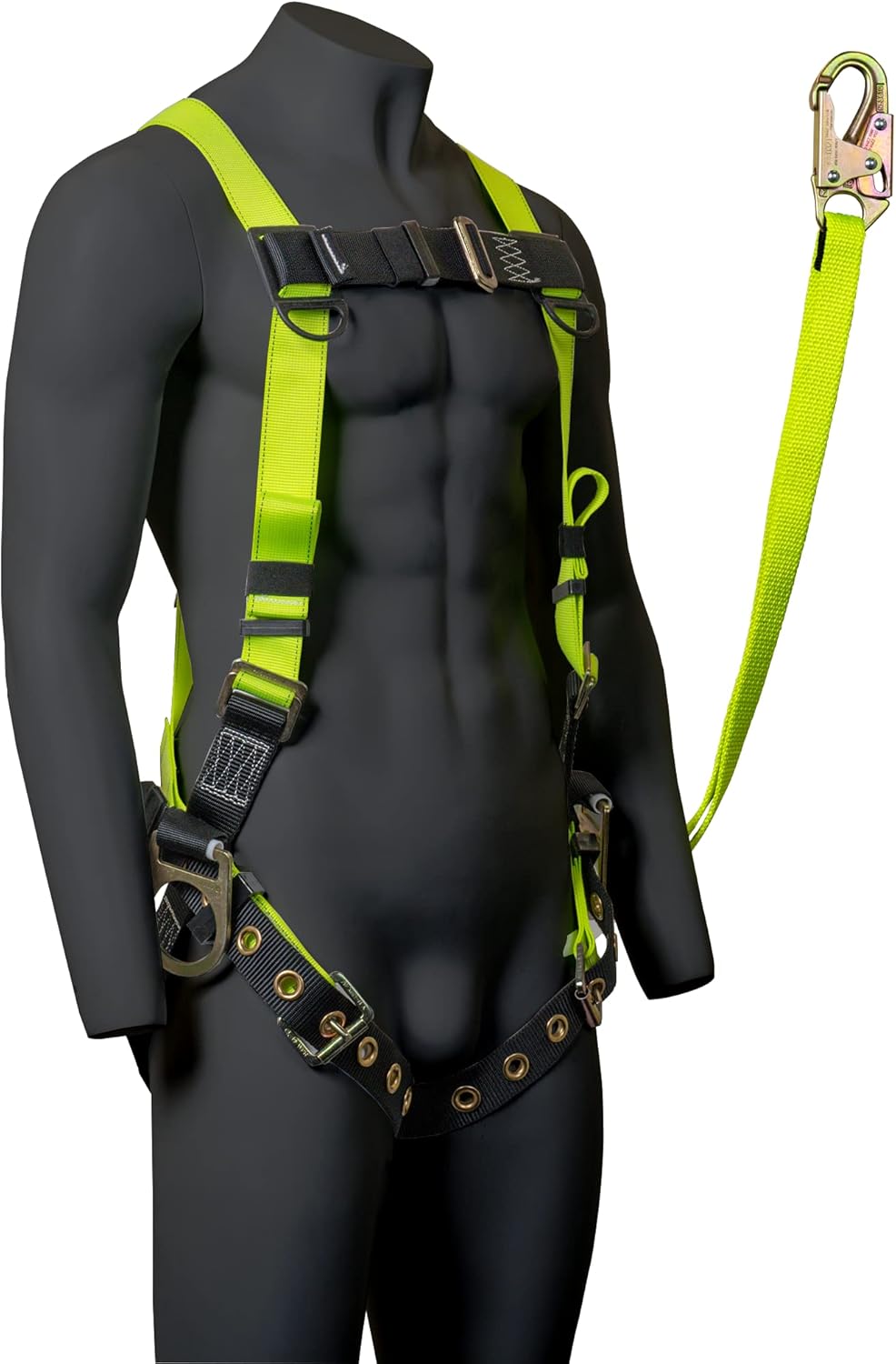 JORESTECH Safety Bundle: Full Body Harness 3 D-Rings, Grommets, and different types of Safety Lanyards for Fall Protection