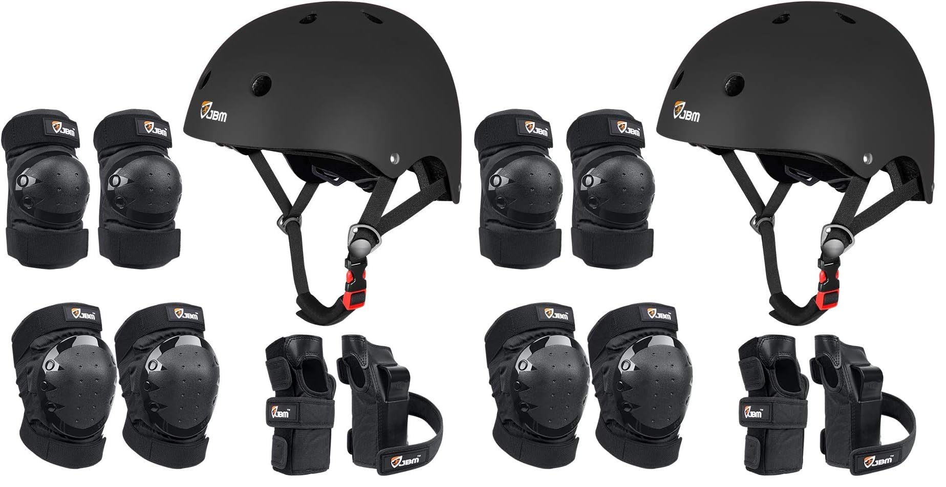 JBM Adult &amp; Kid Skating Protective Gear Set for Beginner to Advanced, Skateboard Helmet Knee and Elbow Pads with Wrist Guards for Inline Roller Skating, Scooter, Skateboarding