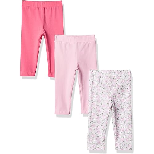Luvable Friends Infant and Toddler Girl Cotton Leggings
